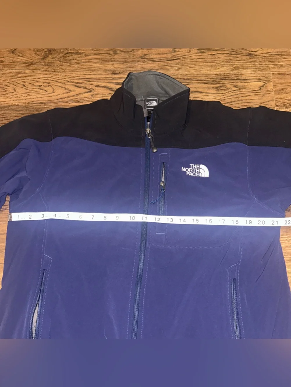 The North Face Men’s Blue and Black Softshell Jacket